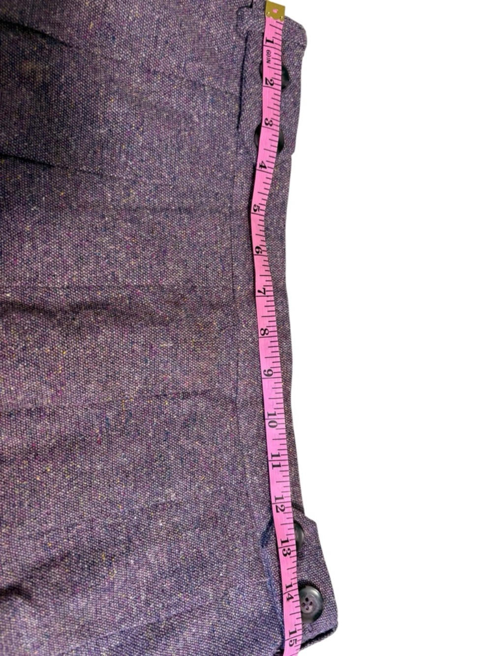 Aritzia Talula Babaton Wool Blend Pleated Mini Skirt Purple Tweed Size 2 - Picture 6 of 8